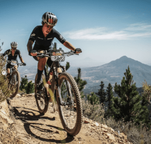 Your author fuelled up and stomping pedals at the Cape Epic