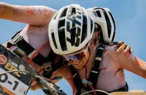 The author finishing strong at Cape Epic